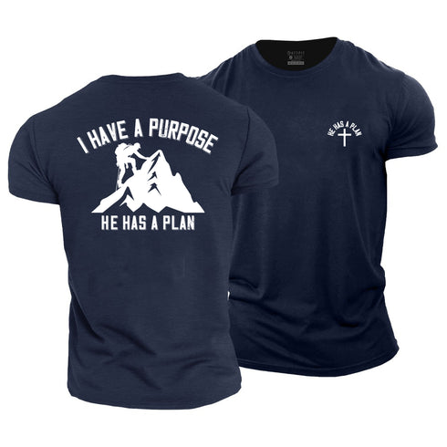 Men's I Have A Purpose He Has A Plan Cotton T-Shirt